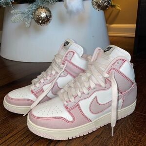 Nike Dunks Faded Red and White High-Tops